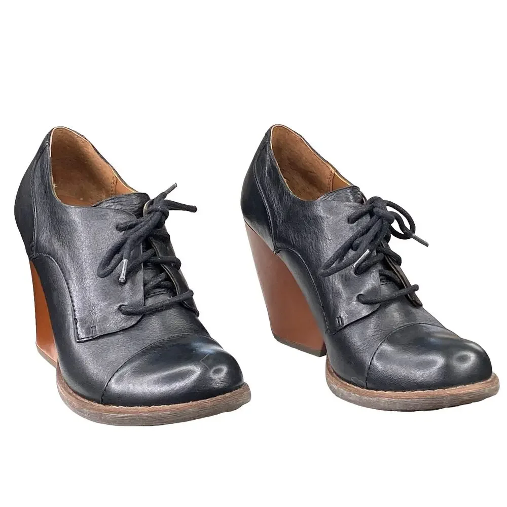 Korks By Kork-Ease Women's Chianne Black Chunky Booties Size US 6.5